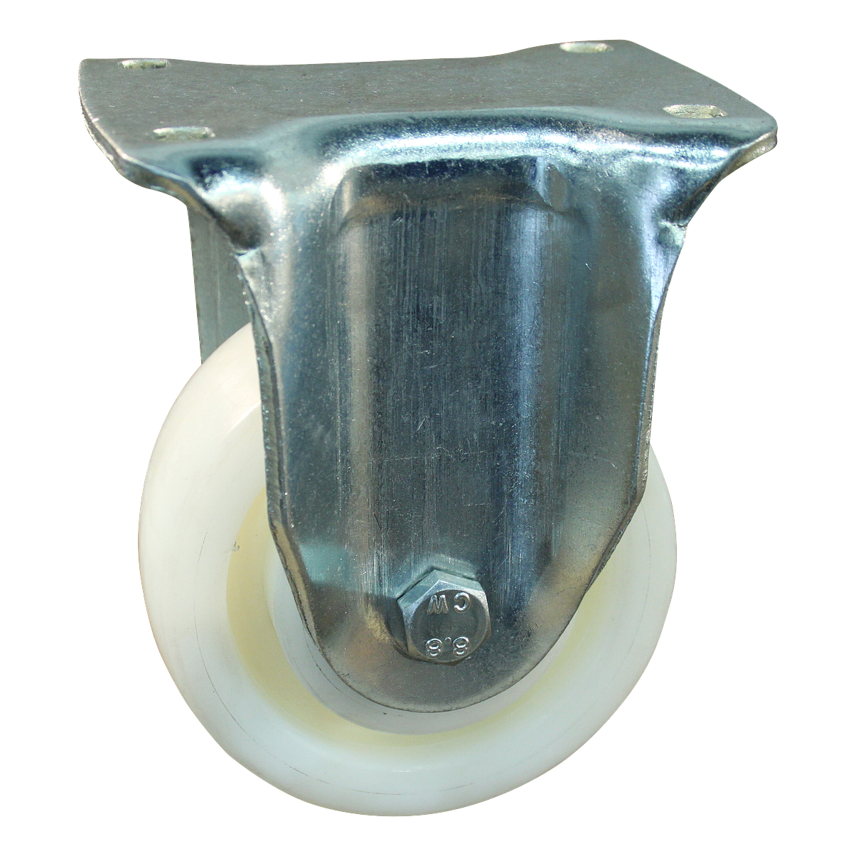 Bockrolle Stahl, 125mm Durchmesser, Polyamid Lauffläche, Gleitlager, 171mm Bauhöhe, BW348841