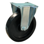 Bockrolle Stahl, 160mm Durchmesser, Elastischer Gummi Lauffläche, Rollenlager, 200mm Bauhöhe, BW483891