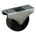 Bockrolle Stahl, 25mm Durchmesser, PP Lauffläche, Gleitlager, 28.5mm Bauhöhe, BW273499