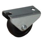 Bockrolle Stahl, 32mm Durchmesser, PP Lauffläche, Gleitlager, 34mm Bauhöhe, BW870878