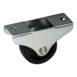 Bockrolle Stahl, 38mm Durchmesser, PP Lauffläche, Gleitlager, 45.5mm Bauhöhe, BW451113