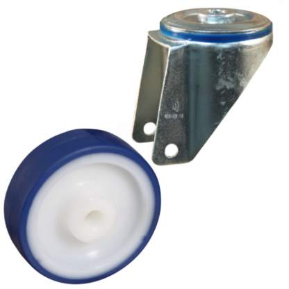 Lenkrolle Stahl, 100mm Durchmesser, PU Lauffläche, Gleitlager, ZW747435