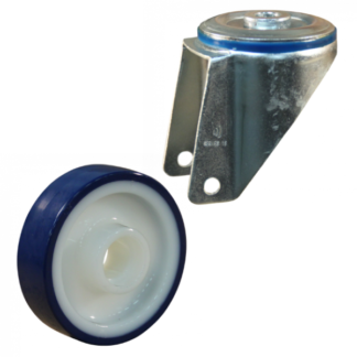 Lenkrolle Stahl, 125mm Durchmesser, PU Lauffläche, Kugellager, ZW405877