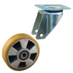 Lenkrolle Stahl, 150mm Durchmesser, PU Lauffläche, Kugellager, ZW427639