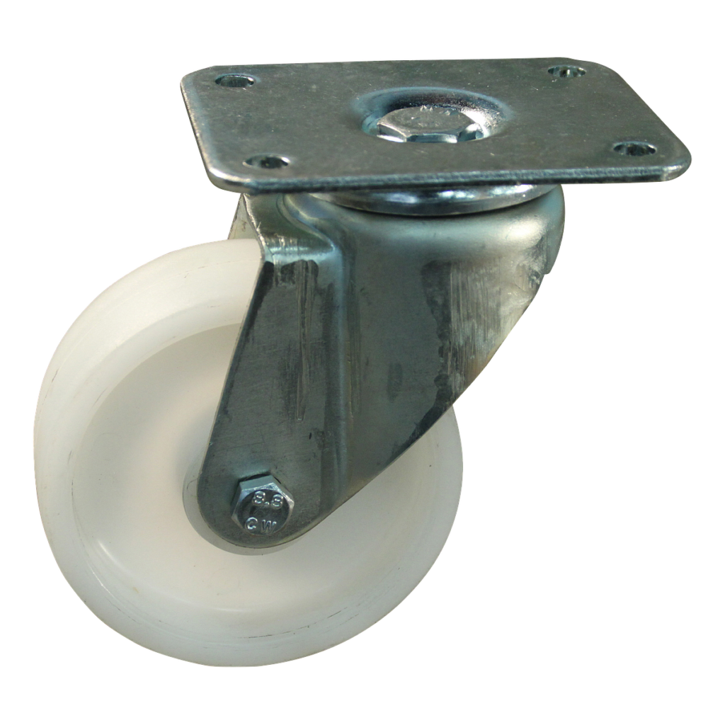 Produktbild von Rollers Industrierad Aus Polyamid – 150 Mm, Gleitlager, Traglast 380 Kg, Weiß, Für Transport & Schwerlast