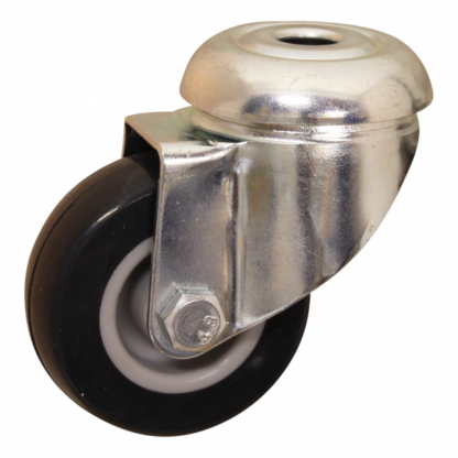 Lenkrolle Stahl, 50mm Durchmesser, TPE Lauffläche, Gleitlager, ZW919064