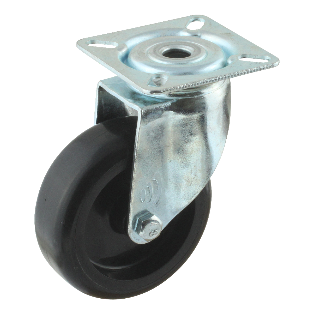 Lenkrolle Stahl, 75mm Durchmesser, PP Lauffläche, Gleitlager, ZW179830