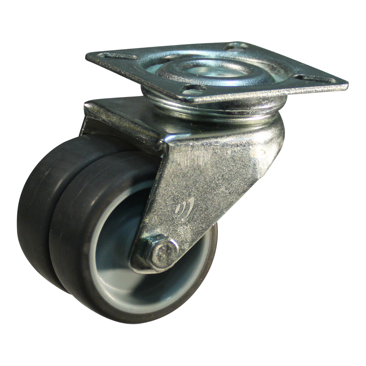 Lenkrolle Stahl, 75mm Durchmesser, TPE Lauffläche, Gleitlager, ZW405003