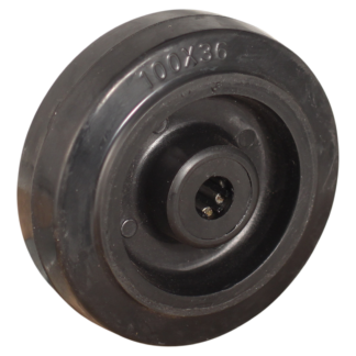 Rad Polyamid, 125mm Durchmesser, Elastischer Gummi Lauffläche, Rollenlager, LW114165