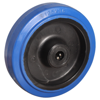 Rad Polyamid, 125mm Durchmesser, Elastischer Gummi Lauffläche, Rollenlager, LW135198