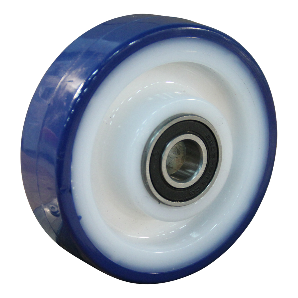 Produktbild von Kunststoffrollen 125 Mm – Polyamid/Nylon, Kugellager (6202), Tragkraft 450 Kg, Inkl. Montageset