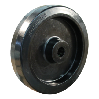 Rad Polyamid, 200mm Durchmesser, Elastischer Gummi Lauffläche, Rollenlager, LW727183