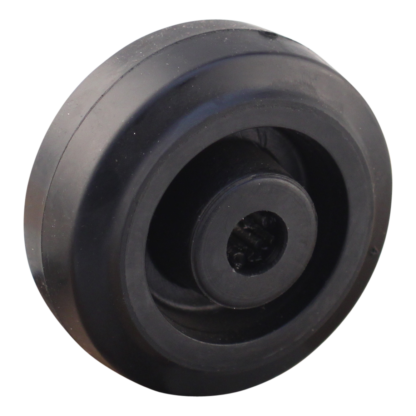 Rad Polyamid, 80mm Durchmesser, Elastischer Gummi Lauffläche, Rollenlager, LW606956