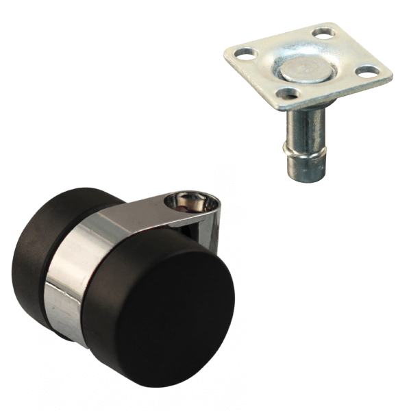 Lenkrolle Stahl, 30mm Durchmesser, PU Lauffläche, Gleitlager, ZW423217