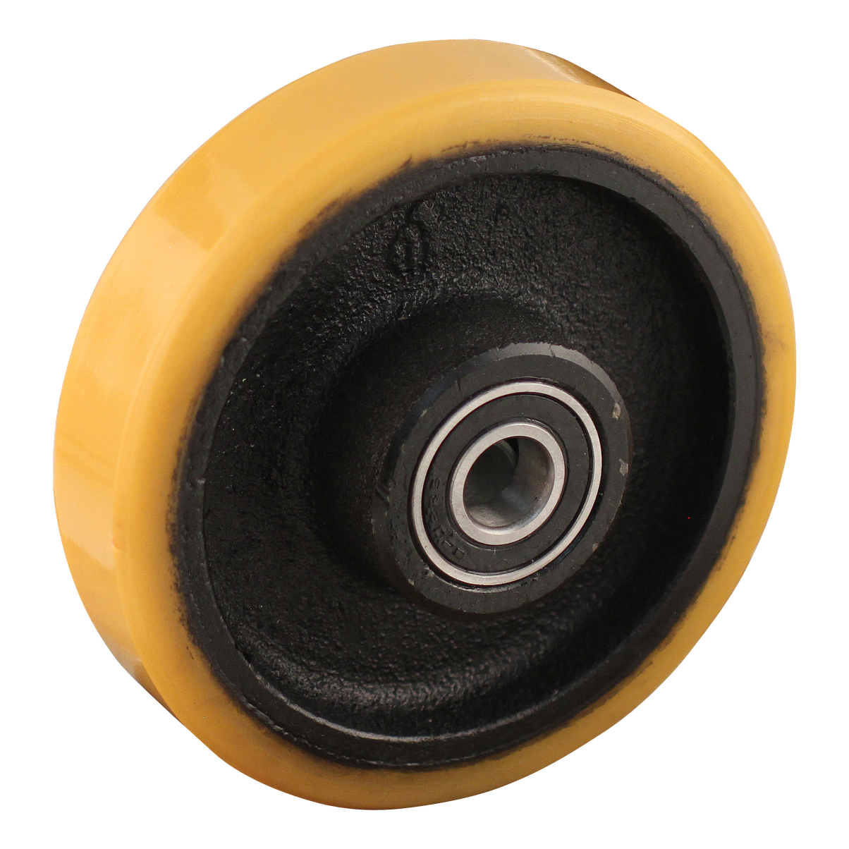 Rad Gusseisen, 125mm Durchmesser, PU Lauffläche, Kugellager, LW977256
