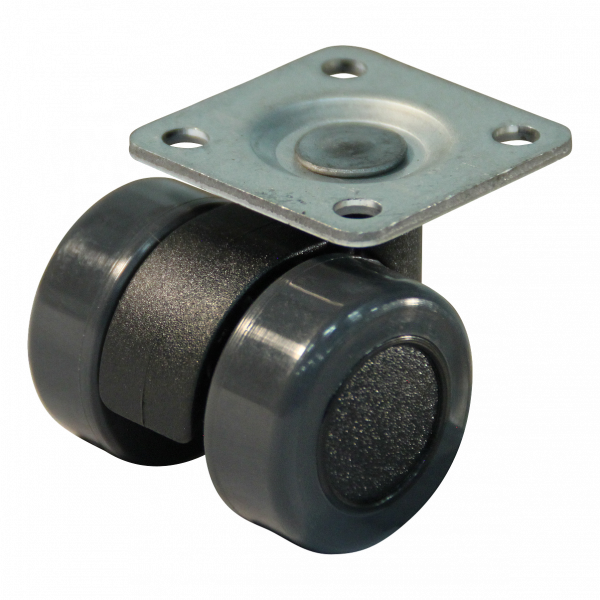 Lenkrolle Kunststoff, 36mm Durchmesser, TPE Lauffläche, Gleitlager, ZW258653