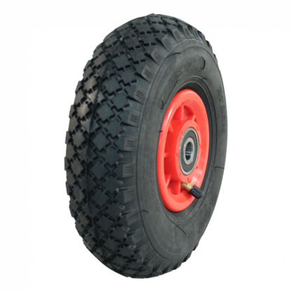 Rad Kunststoff, 260mm 3.00-4, Luftreifen 4PR, Kugellager, S-2303, 25mm Achsloch, LW100511