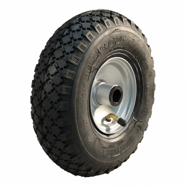 Rad Stahl, 260mm 3.00-4, Luftreifen 2PR, Rollenlager, V-6605, 20mm Achsloch, LW536925