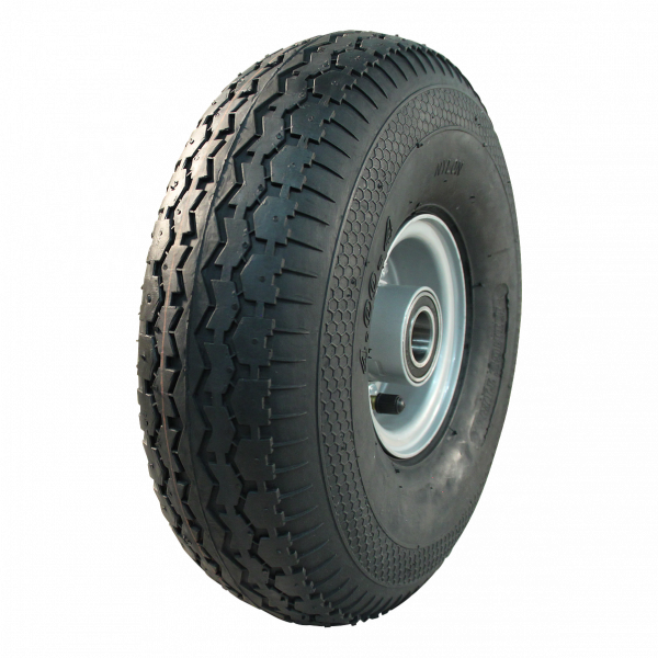 Rad Stahl, 300mm 4.00-4, Luftreifen 4PR, Kugellager, V-6504, 25mm Achsloch, LW928003