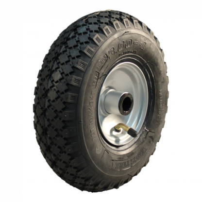 Rad Stahl, 300mm 4.00-4, Luftreifen 6PR, Rollenlager, V-6605, 25mm Achsloch, LW719145