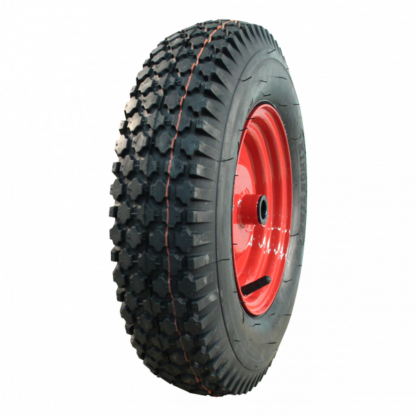 Schubkarrenrad Stahl, 400mm 4.80/4.00-8, Luftreifen 4PR, Rollenlager, S-2202, 20mm Achsloch, LW203240