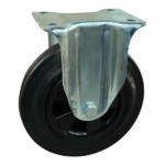 Bockrolle Stahl, 250mm Durchmesser, Gummi Lauffläche, Rollenlager, 280mm Bauhöhe, BW209398