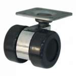 Lenkrolle Stahl, 30mm Durchmesser, PU Lauffläche, Gleitlager, ZW404841