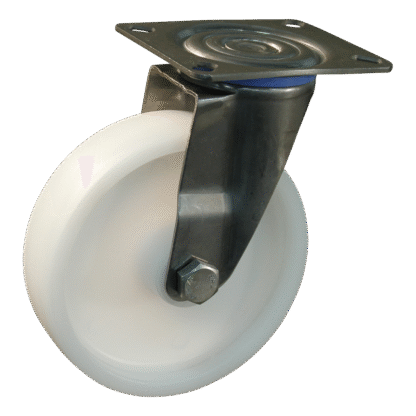 Lenkrolle Edelstahl, 80mm Durchmesser, Polyamid Lauffläche, Gleitlager, ZW946708