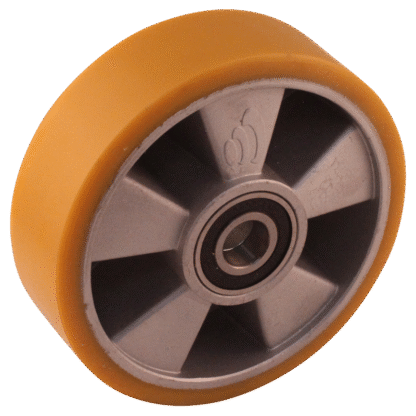 Rad Aluminium, 160mm Durchmesser, PU Lauffläche, Kugellager, LW378630