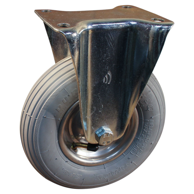 Bockrolle Stahl, 200mm Durchmesser, Luftreifen Lauffläche, Rollenlager, 237mm Bauhöhe, BW249595