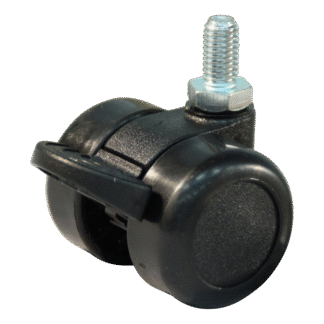 Lenkrolle Kunststoff, 36mm Durchmesser, Polyamid Lauffläche, Gleitlager, Radbremse, ZW664123