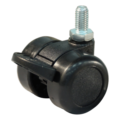 Lenkrolle Kunststoff, 36mm Durchmesser, Polyamid Lauffläche, Gleitlager, Radbremse, ZW664123