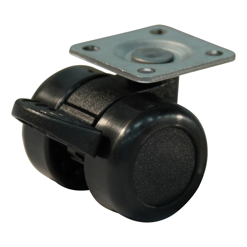 Lenkrolle Kunststoff, 36mm Durchmesser, Polyamid Lauffläche, Gleitlager, Radbremse, ZW745291