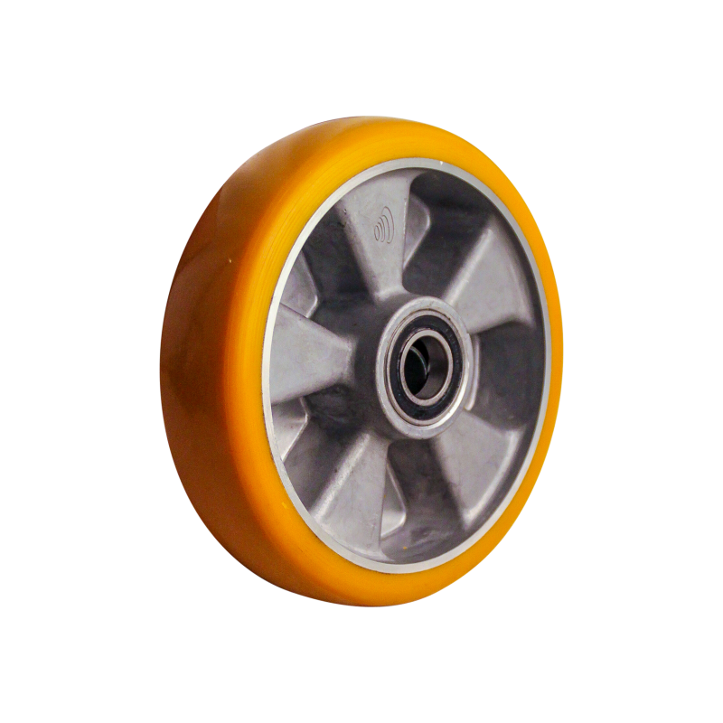 Rad Aluminium, 200mm Durchmesser, PU Lauffläche, Kugellager, LW432100