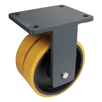 Bockrolle Stahl, 150mm Durchmesser, PU Lauffläche, Kugellager, 215mm Bauhöhe, BW799100