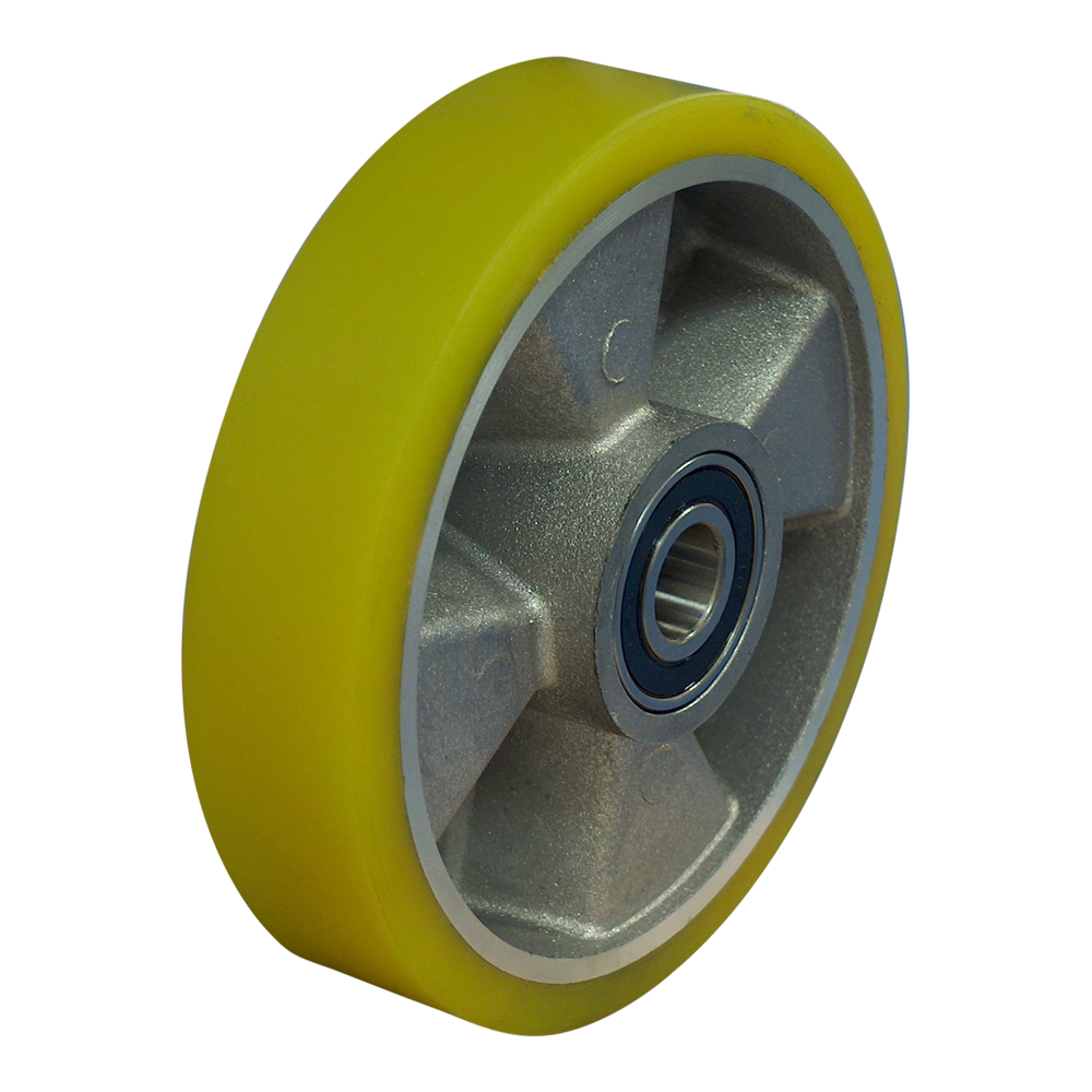 Rad Aluminium, 100mm Durchmesser, PU Lauffläche, Kugellager, LW897378