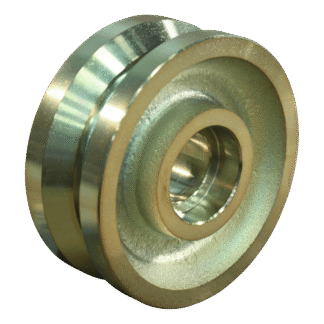Schieberolle, Gusseisen, 100mm Durchmesser, Rillentyp V-Rille, GW881074