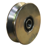 Schieberolle, Gusseisen, 125mm Durchmesser, Rillentyp V-Rille, GW492001