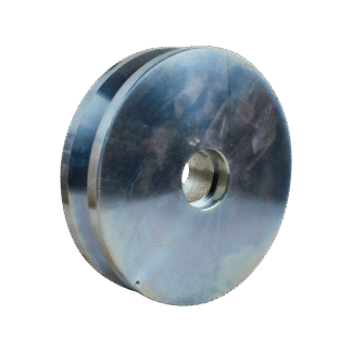 Schieberolle, Gusseisen, 200mm Durchmesser, Rillentyp V-Rille, GW690819
