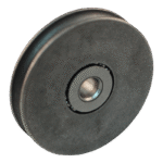 Schieberolle, Gusseisen, 60mm Durchmesser, Rillentyp Rundrille, GW874500