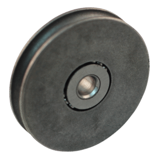 Schieberolle, Gusseisen, 60mm Durchmesser, Rillentyp Rundrille, GW874500