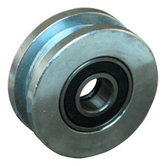 Schieberolle, Gusseisen, 60mm Durchmesser, Rillentyp Vierkantrille, GW214435
