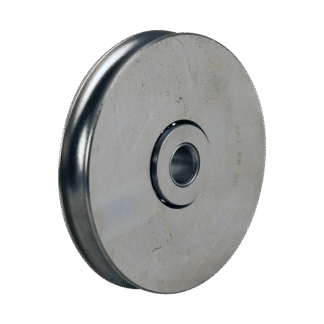 Schieberolle, Gusseisen, 80mm Durchmesser, Rillentyp Rundrille, GW518416