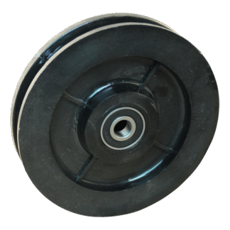 Schieberolle, Polyamid, 140mm Durchmesser, Rillentyp Vierkantrille, GW931185